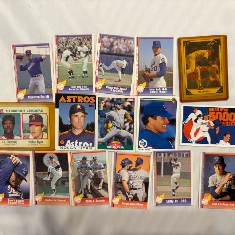 Nolan Ryan Baseball Trading Cards Collection